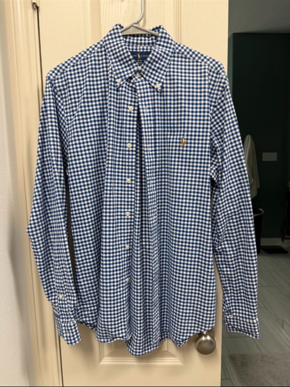 Ralph Lauren Blue Gingham Button-Down Shirt